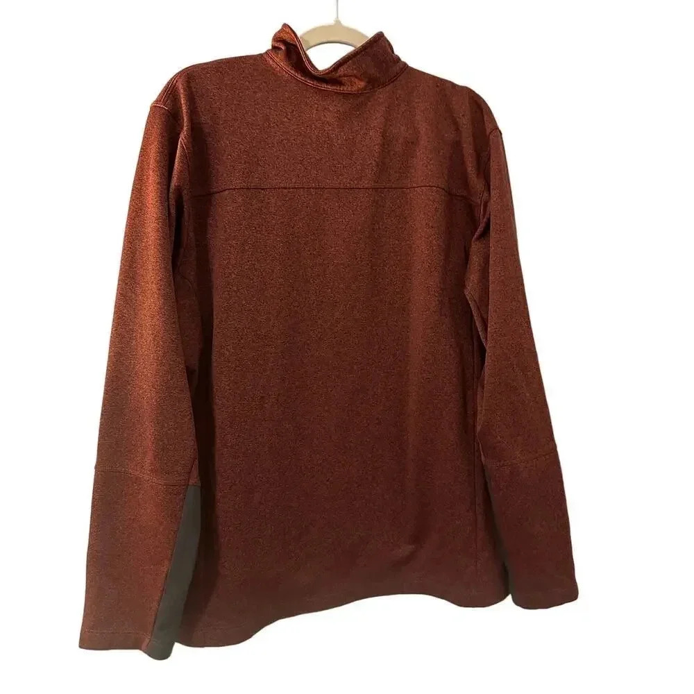North Face Quarter Zip Pullover Men's Size XL Red Sweater Fleece Active Hiking - Picture 2 of 8